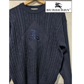 BURBERRY - 【美品】BURBERRY ビッグロゴ刺繍ニット Ｍサイズの通販 by