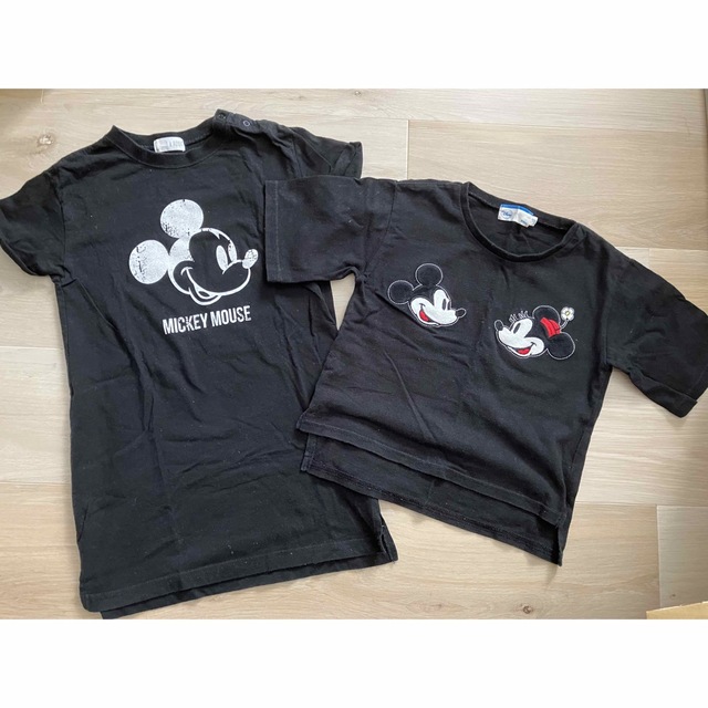 Disney(ディズニー)のディズニー　Tシャツ　ワンピース　キッズ　セット キッズ/ベビー/マタニティのキッズ服女の子用(90cm~)(Tシャツ/カットソー)の商品写真