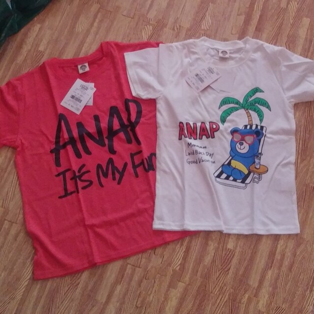 ANAP Kids(アナップキッズ)の③ANAPkids　Tシャツ　2枚セット キッズ/ベビー/マタニティのキッズ服男の子用(90cm~)(Tシャツ/カットソー)の商品写真