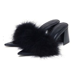 早い者勝ちmelt the lady pointed toe fur mule