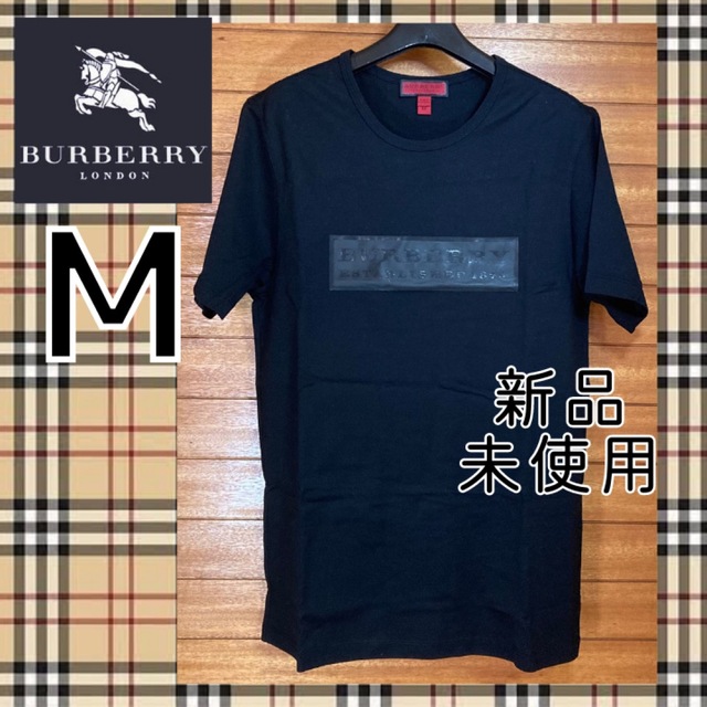 BURBERRY(バーバリー)のBURBERRY バーバリー  ブラック 半袖 ロゴ Tシャツ 新品未使用 M メンズのトップス(Tシャツ/カットソー(半袖/袖なし))の商品写真