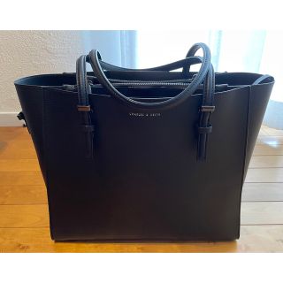 チャールズアンドキース(Charles and Keith)のCHARLES & KEITH クラシックダブルハンドル トートバッグBlack(トートバッグ)