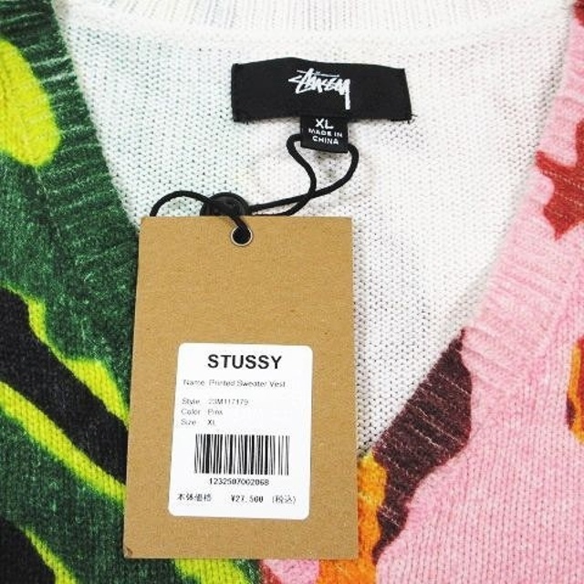 23SS STUSSY デジタルプリント セーター ベスト ニット プルオーバー