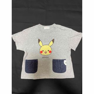 ポケモン(ポケモン)のモンポケ　ピカチュウTシャツ　グレー　95センチ(Tシャツ/カットソー)