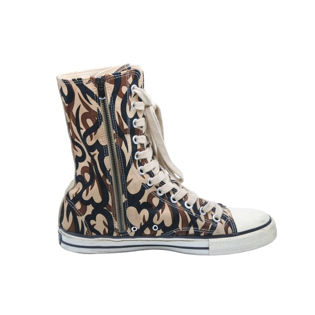 NUMBER (N)INE ナンバーナイン GIVE期 ハート トライバル 迷彩 HEART TRIBAL LONG SHOES US 9 美品  501529US靴サイズ