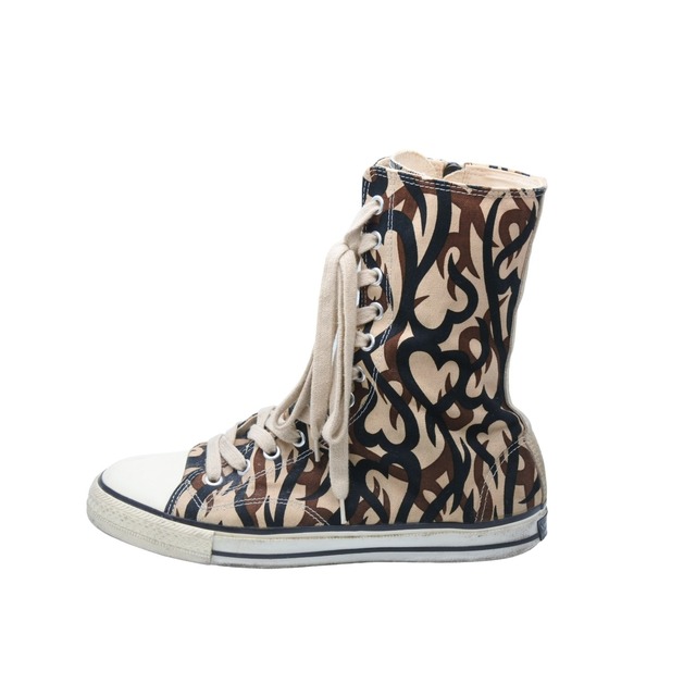 NUMBER (N)INE ナンバーナイン GIVE期 ハート トライバル 迷彩 HEART TRIBAL LONG SHOES US 9 美品 中古 50152
