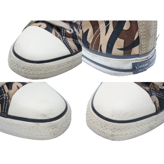 NUMBER (N)INE ナンバーナイン GIVE期 ハート トライバル 迷彩 HEART TRIBAL LONG SHOES US 9 美品 中古 50152