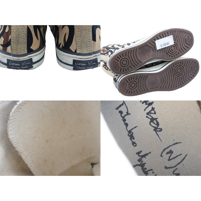 NUMBER (N)INE ナンバーナイン GIVE期 ハート トライバル 迷彩 HEART TRIBAL LONG SHOES US 9 美品 中古 50152