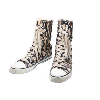 ナンバーナイン(NUMBER (N)INE)のNUMBER (N)INE ナンバーナイン GIVE期 ハート トライバル 迷彩 HEART TRIBAL LONG SHOES US 9 美品 中古 50152(ブーツ)