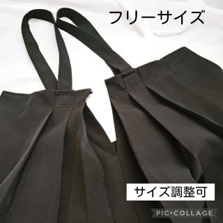 アンティカ(antiqua)のantiqua アンティカ サロペット ワンピース 黒 サイズ調整可 フリー(ロングワンピース/マキシワンピース)