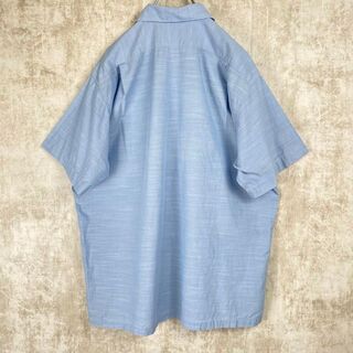 90s ラコステ 半袖シャツ コットン 爽やか ナチュラル 水色 42 XL