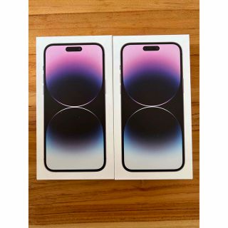 アイフォーン(iPhone)のiPhone14 Pro Max256GB 新品未開封　2台ディープパープル色(スマートフォン本体)