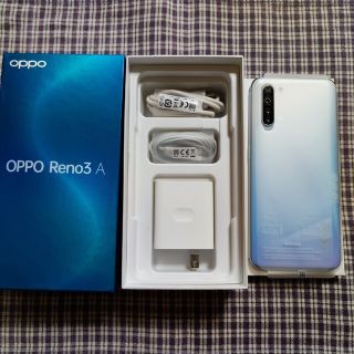 オッポ(OPPO)のOPPO Reno3a本体　simフリー　色:ホワイト　楽天版(スマートフォン本体)