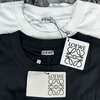 LOEWE - LOEWE ロエベ グリッチ アナグラム Tシャツ ブラック+ホワイト ...