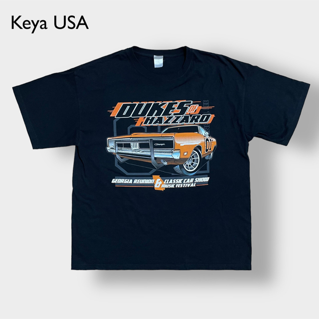 【Keya】クラシックカー 車 プリントTシャツ バックプリント XL US