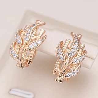 セール❣️【14KGP】竹 バンブー 笹 小粒ジルコン ピアス(ピアス)