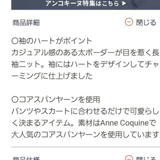 アンコキーヌ コアスパンヤーンスパンコールニットアンサンブル-