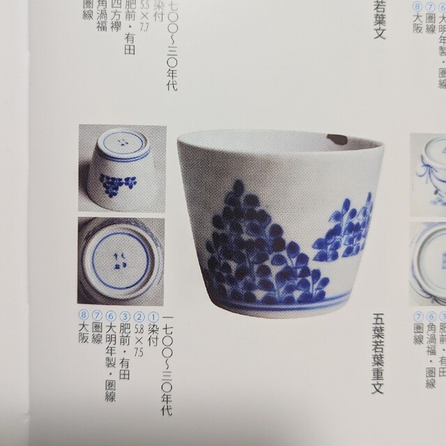 に初値下げ! 盛期伊万里 五葉若葉重文 蕎麦猪口 古伊万里 そばちょこ