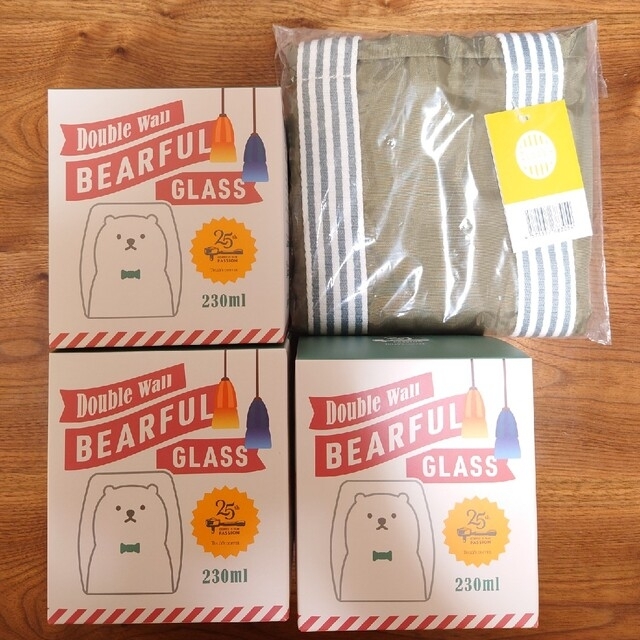 TULLY'S COFFEE - ☆TULLY'S COFFEE/タリーズベアフルグラス3個+トートバッグセット☆