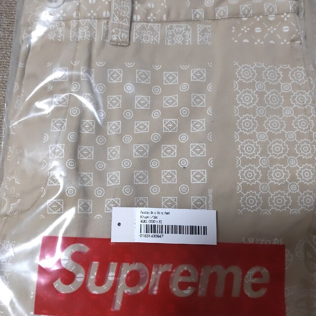 Supreme 20SS Paisley Grid Chino Pant 34 - チノパン