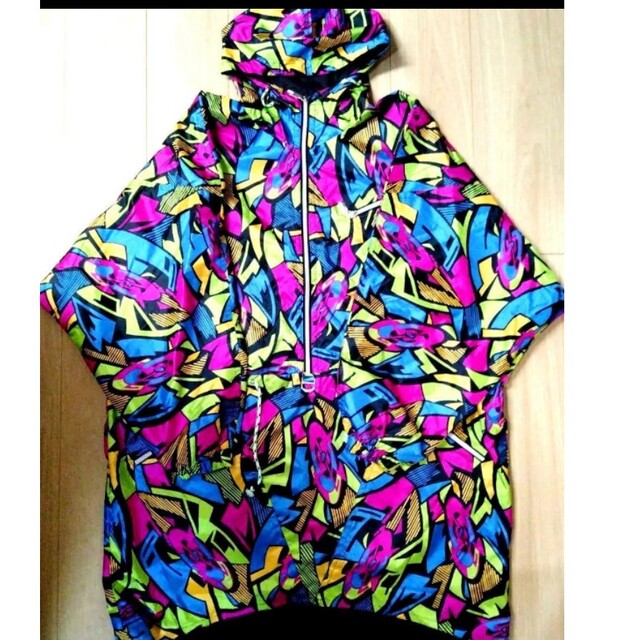 90s DESCENTE デサント 派手柄 総柄 ナイロン ジャケット