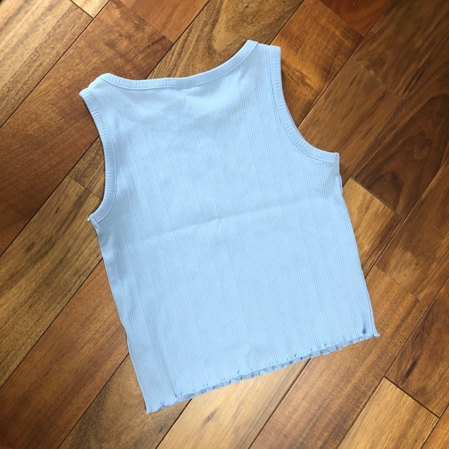 ZARA(ザラ)のZARA リブタンクトップ キッズ/ベビー/マタニティのキッズ服女の子用(90cm~)(Tシャツ/カットソー)の商品写真