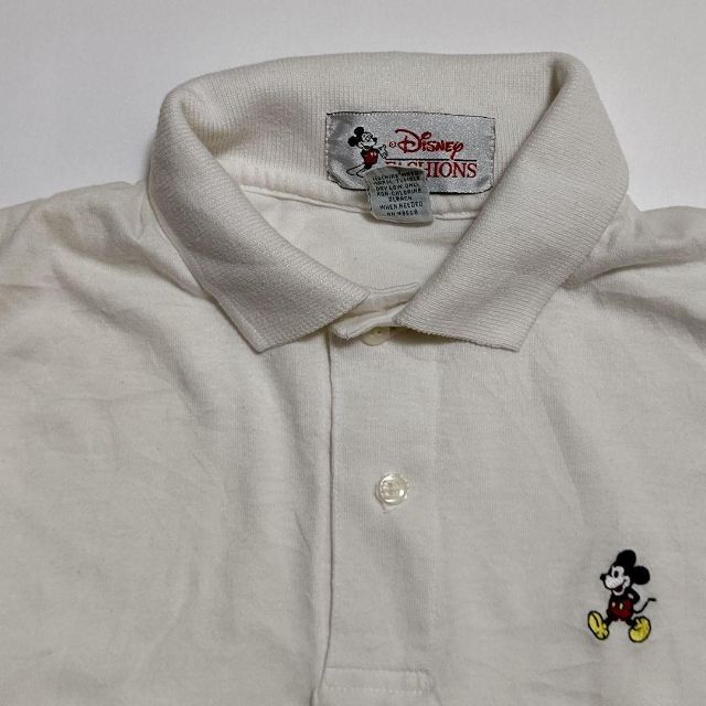 Disney(ディズニー)のDisney(ディズニー）ホワイトUSA/S/ポロシャツ メンズのトップス(ポロシャツ)の商品写真