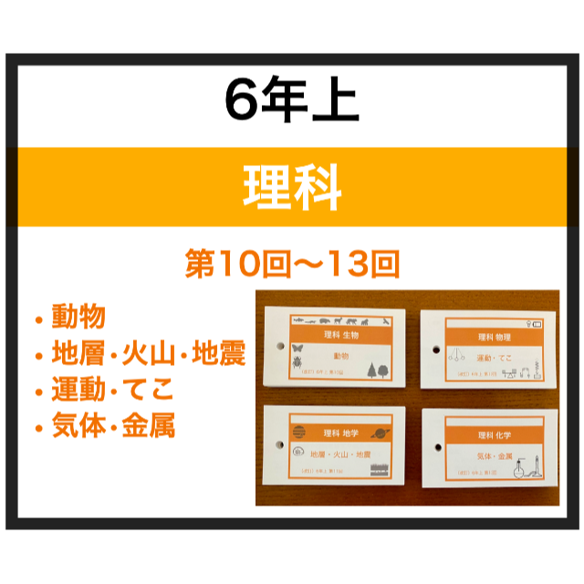 中学受験【6年上 理科10-13回】暗記カード 予習シリーズ 組み分け対策 | フリマアプリ ラクマ