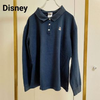 ディズニー(Disney)のDisney(ディズニー）ネイビーロングスリーブ/XXL/ポロシャツ(ポロシャツ)