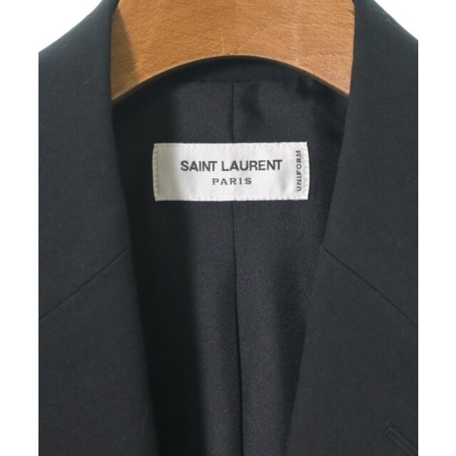SAINT LAURENT PARIS テーラードジャケット 48(L位) 黒 【古着】【中古】