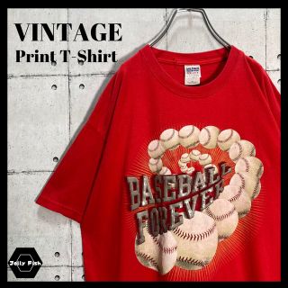 アートヴィンテージ(ART VINTAGE)の【US古着】VINTAGE 半袖 Tシャツ BASEBALL レアデザイン XL(Tシャツ/カットソー(半袖/袖なし))