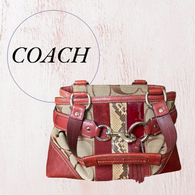 COACH 65th スエード&ヌバック ハンドバッグ-