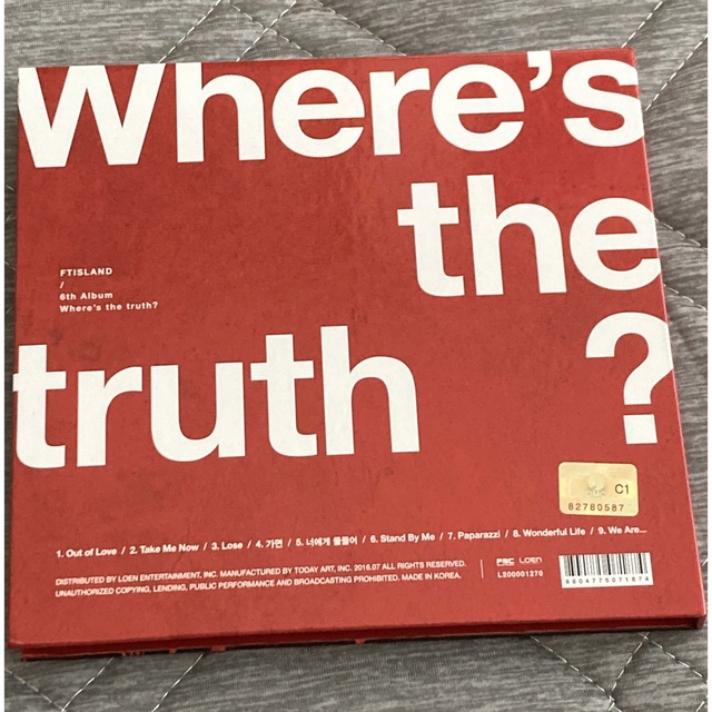 FTISLAND(エフティーアイランド)のFTISLAND Where's the truth? エンタメ/ホビーのCD(K-POP/アジア)の商品写真