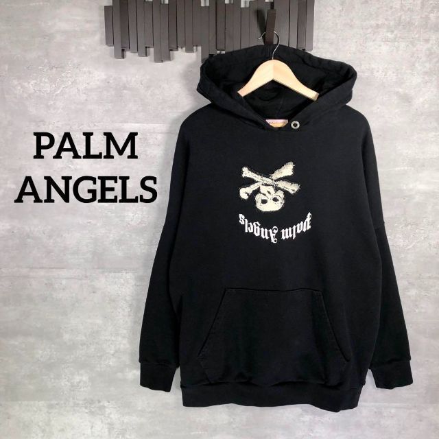 カラーブラック『PALM ANGELS』パームエルジェルス (L) スカルプルオーバーパーカー