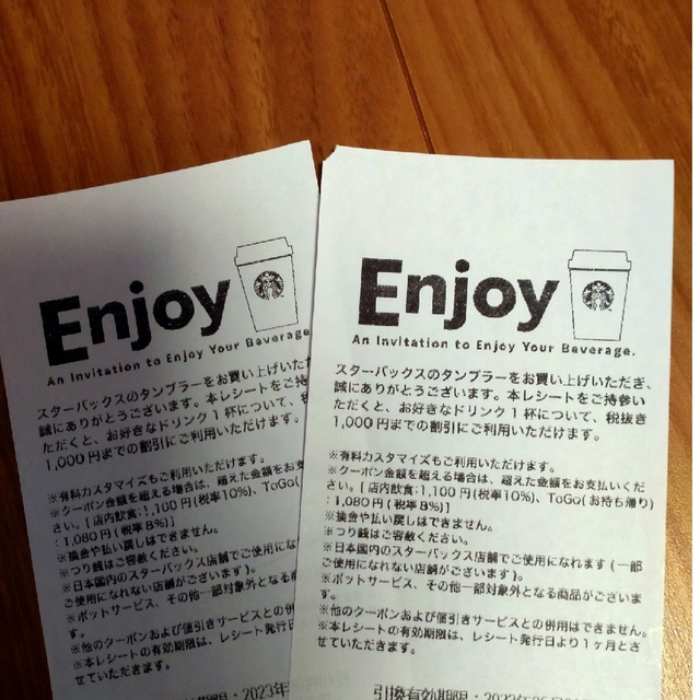Starbucks Coffee - スターバックスドリンクチケット 2枚 6/12までの