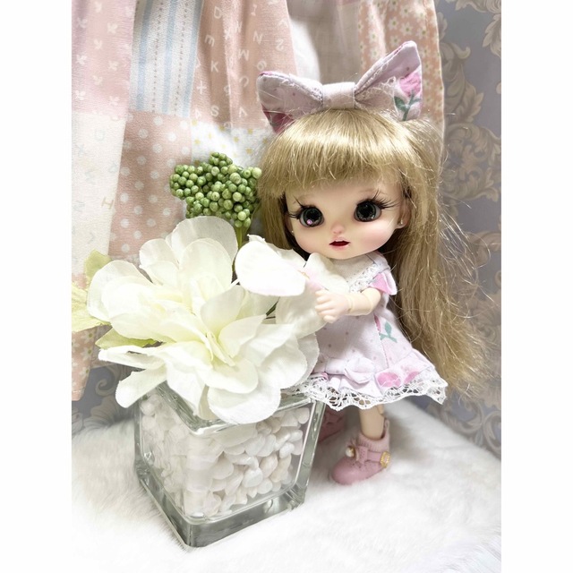 オビツ11 こまったちゃん アウトフィット ワンピース&リボン NO.206 No206 ブライス アウトフィット