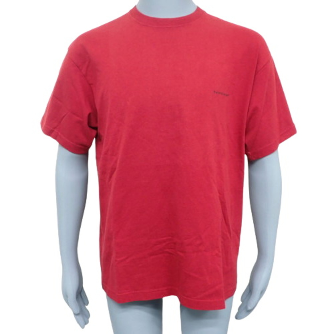 約71cm身幅バレンシアガトップス ワンポイント ロゴ Tシャツ コットン レッド赤 40802057591