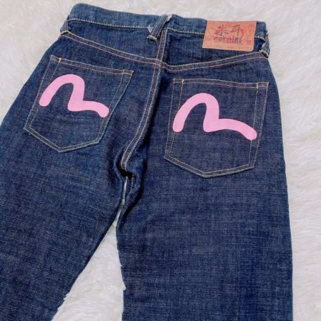 【希少】EVISU ピンクカモメ 朱耳SPECIAL lot2000 W26