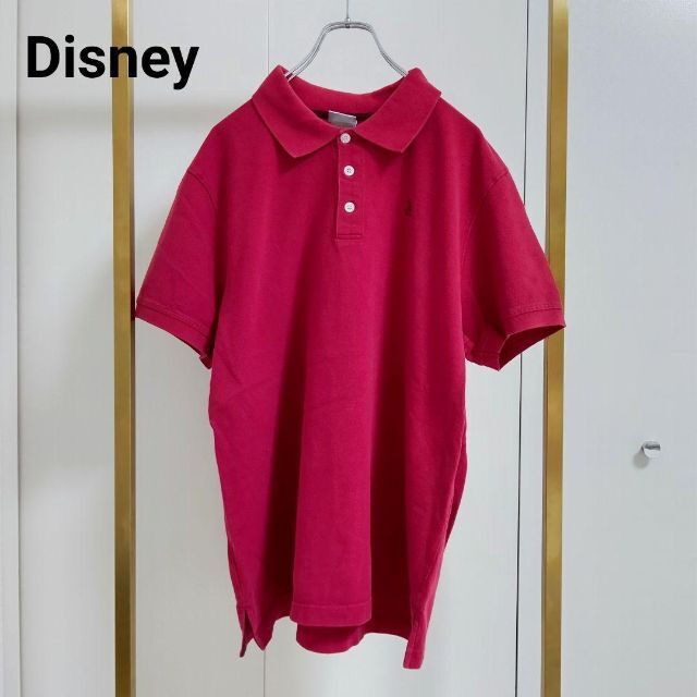 Disney(ディズニー)のDisney/ディズニー/L/レッド/ポロシャツ メンズのトップス(ポロシャツ)の商品写真