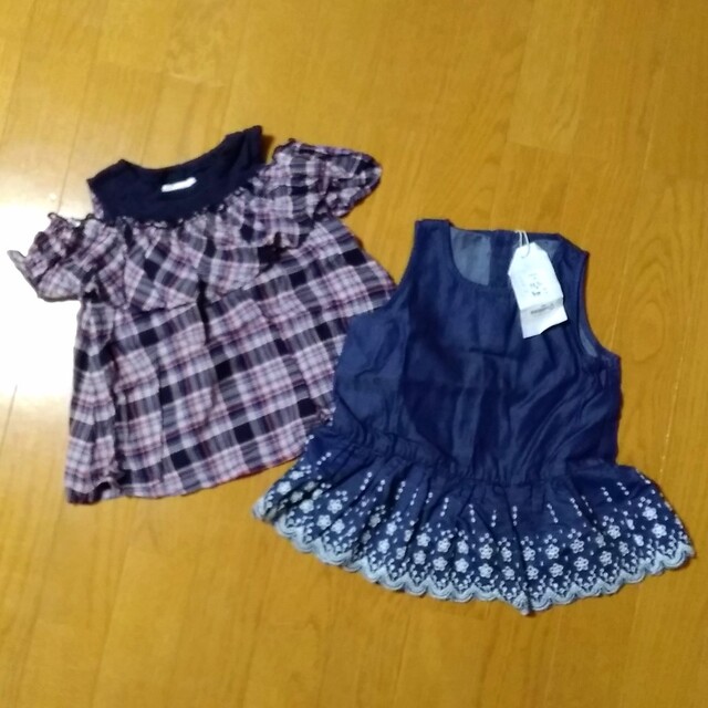 Biquette Club(ビケットクラブ)の90cm♥Biquette Club/RUGGED WORKS トップス 2点 キッズ/ベビー/マタニティのキッズ服女の子用(90cm~)(ブラウス)の商品写真