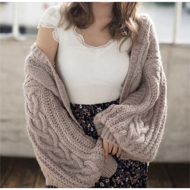 【タグなし未使用品◎】GRL グレイル ケーブルニットカーディガン Mサイズ