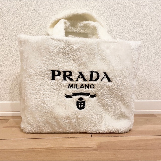 PRADA プラダ  テリートートバッグ ファーバッグ  ふわふわ もこもこ