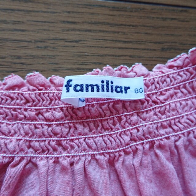 familiar(ファミリア)のfamiliar サイズ80 チェック リボン チュニック キッズ/ベビー/マタニティのベビー服(~85cm)(ワンピース)の商品写真