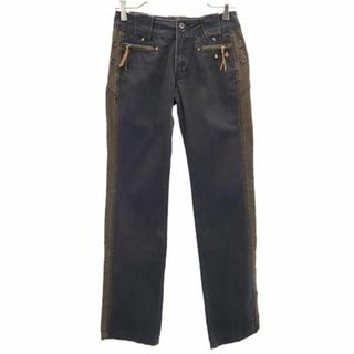 ディーゼル(DIESEL)のディーゼル ストレート パンツ w26 ブラック×ブラウン DIESEL メンズ 【中古】  【230528】(その他)