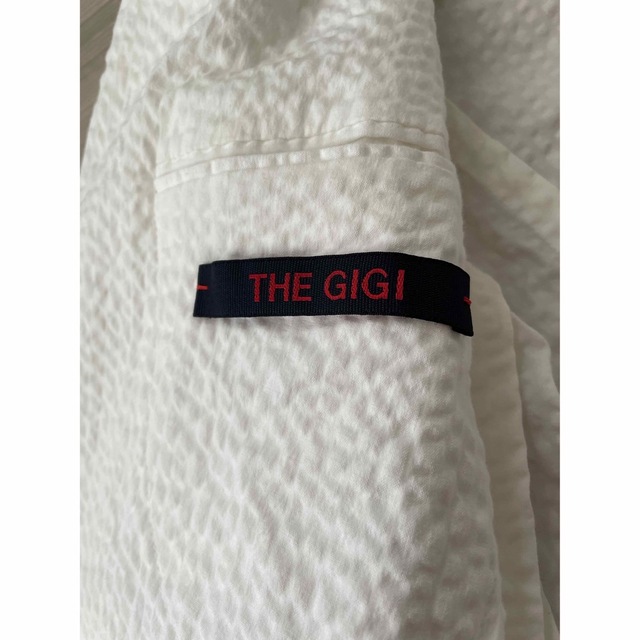 THE GIGI(ザジジ)の【ほぼ新品】THE GIGI ジャケット　シアサッカー　ホワイト　白 メンズのジャケット/アウター(テーラードジャケット)の商品写真