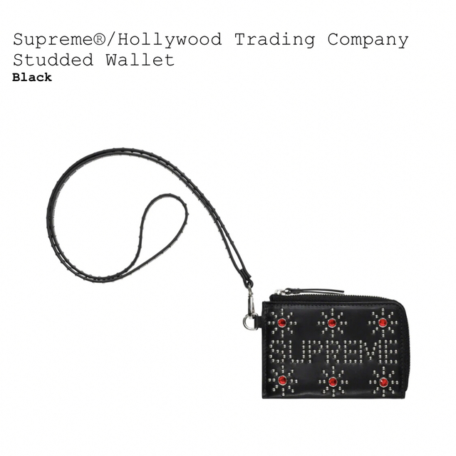 ファッション小物Supreme  HTC  Studded Wallet ブラック