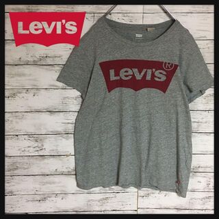 リーバイス(Levi's)の【美品人気ビッグロゴ】リーバイス　半袖プリントTシャツ　灰色Lサイズ　D139(Tシャツ(半袖/袖なし))