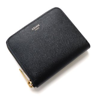 セリーヌ(celine)のCELINE セリーヌ スモール コンパクトウォレット 二つ折り財布 ブラック 10L203BEL.38NO レディース【中古】【美品】(財布)