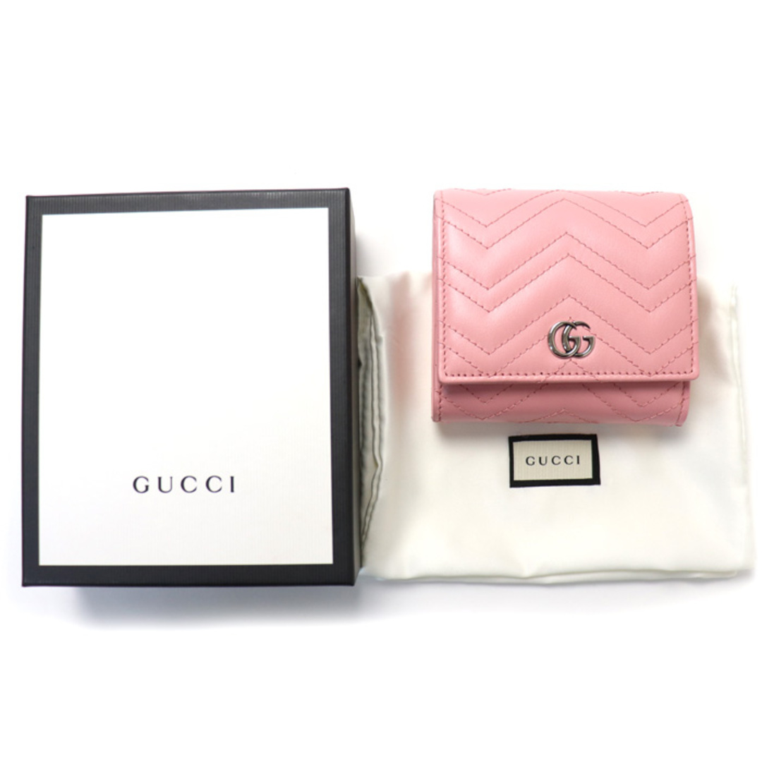 Gucci - GUCCI グッチ GGマーモント 二つ折り財布 ピンク 598629 DTD1P