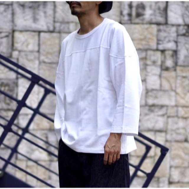 【未使用品】COMOLI(コモリ) 22S/S フットボールT 白 サイズ2